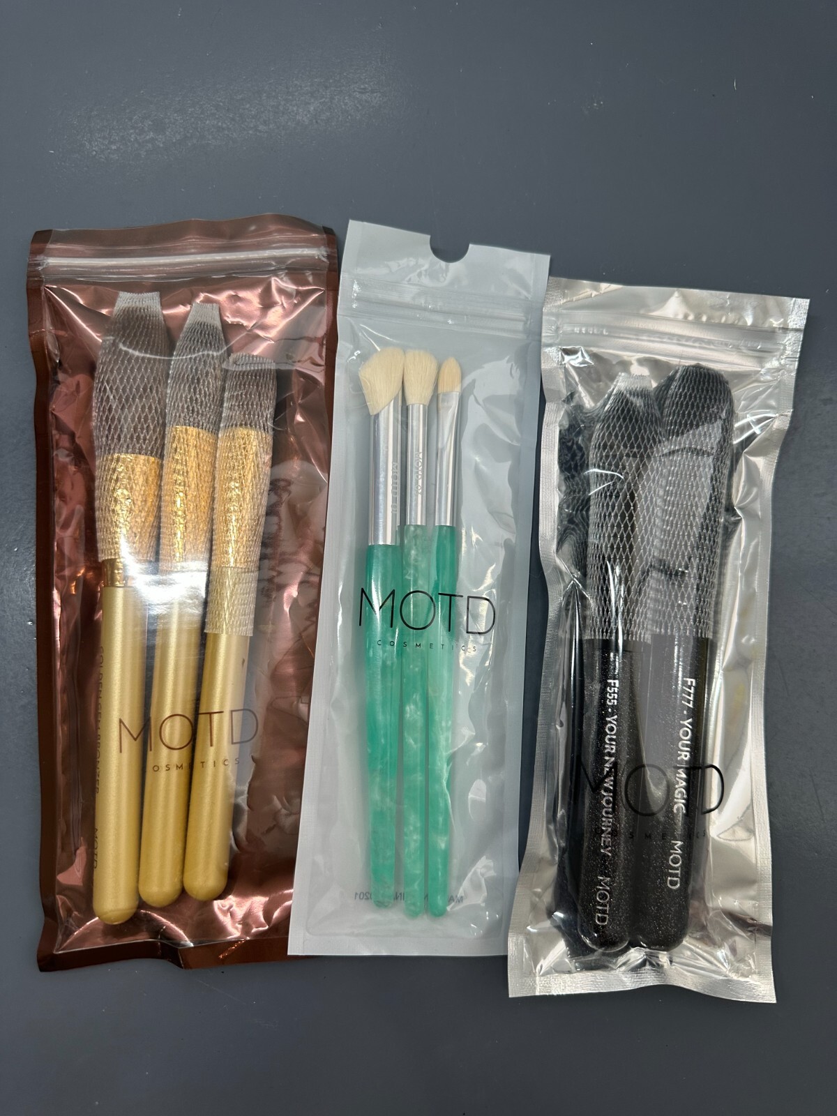 3 Piece MOTD Beauty Brush Set Lot (8 individual brushes total) | eBay