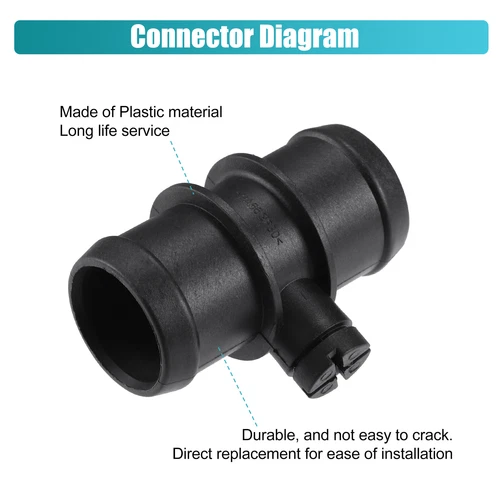 Engine Coolant Hose Connector for BMW MINI Cooper 02-08 No.17127515502 Black - Picture 7 of 8