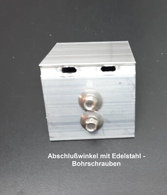 MARKENLOS Abschlusswinkel/Haltewinkel für Stegplatten/Hohlkammerplatten/Alu - Profile