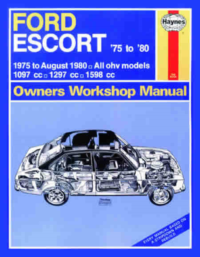 Ford Escort Haynes Workshop Manual Popular Linnet 1975-1980 Service Repair ohv