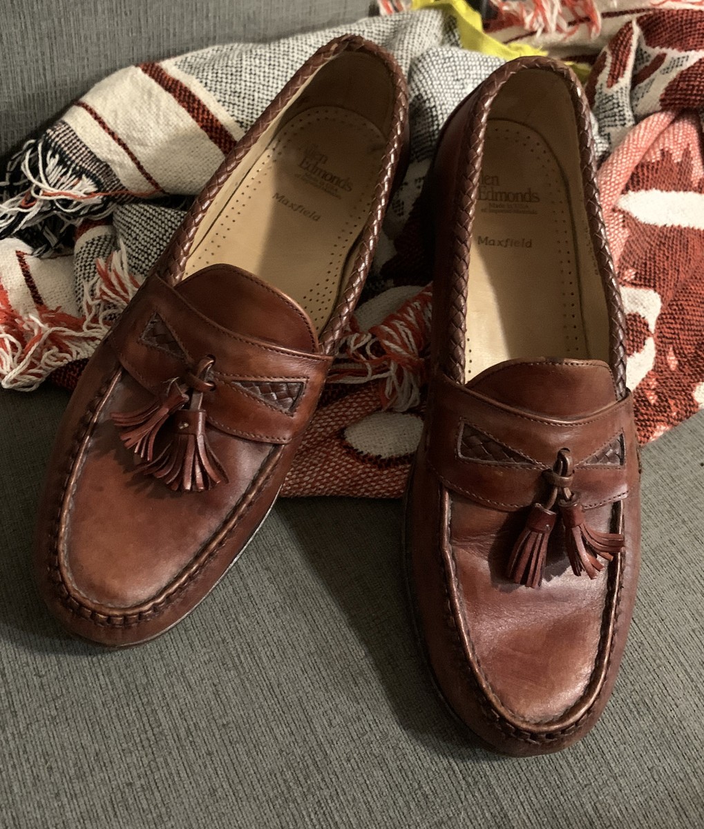 Allen Edmonds Mens Loafers Maxfield 47716 Brown Leather Size  display picture 3