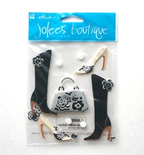 Jolee's Boutique Dimensional Stickers Funky Footwear Shoes Boots 3D Scrapbooking