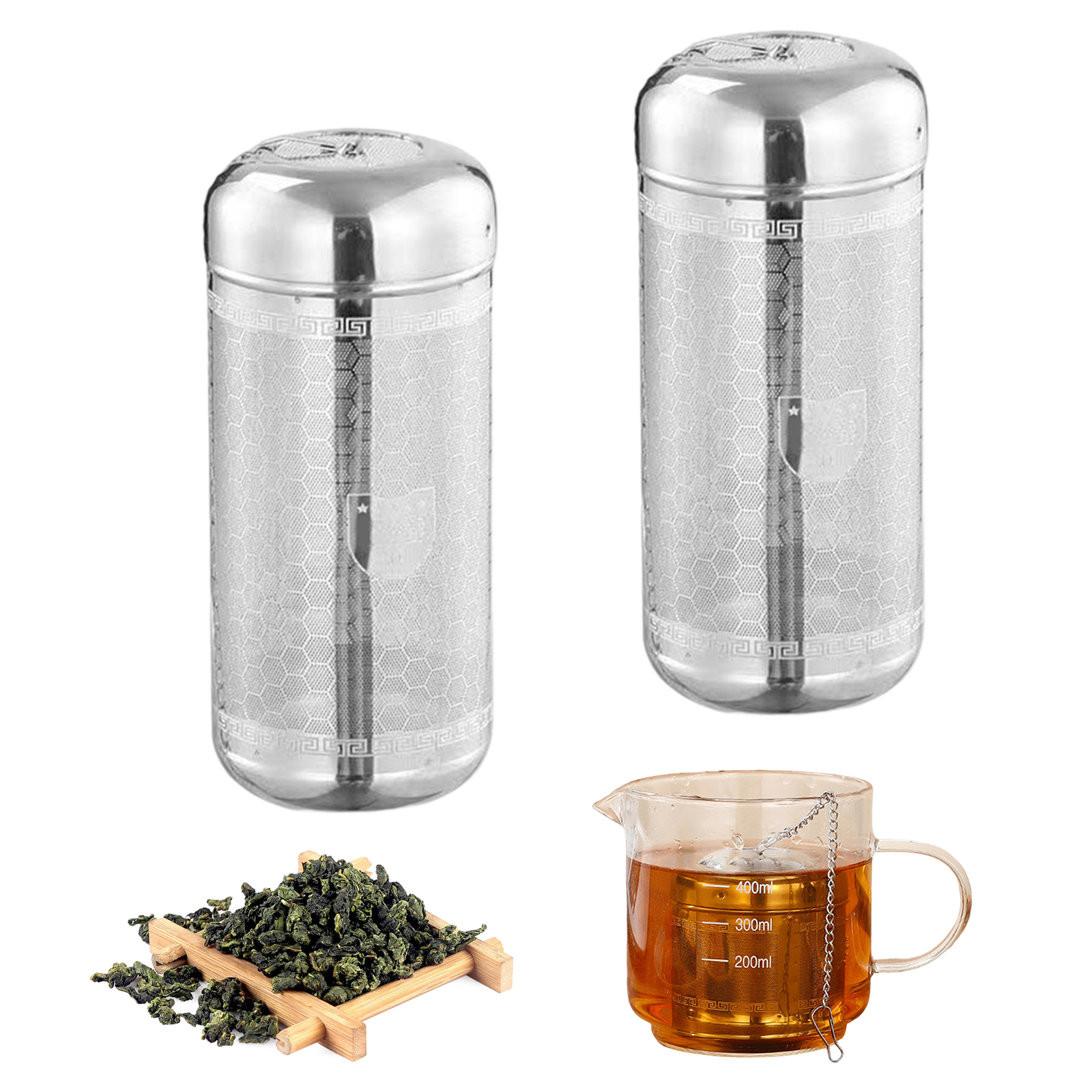 2pcs Infuser Disposable With Chain Tea Strainer Restaurant Sturdy Home ...