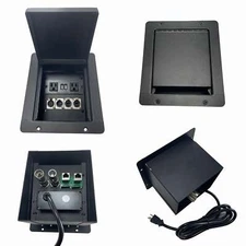 PROCRAFT MINI GAP LID FEED-THRU RECESSED Stage Pocket/Floor Box w/ 1) WIRED AC 1