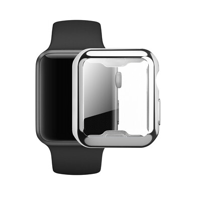 For iWatch Series 10 1 SE Ultra Shockproof Plating Clear Case+Screen Protector