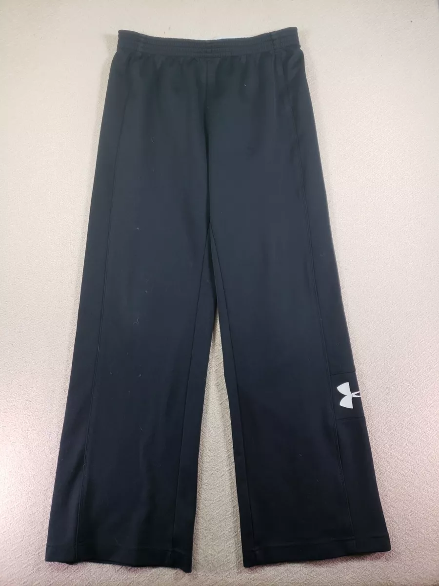 Under Armour Pants Womens Medium M Black Elastic Waist Flared Semi Fitted  Track