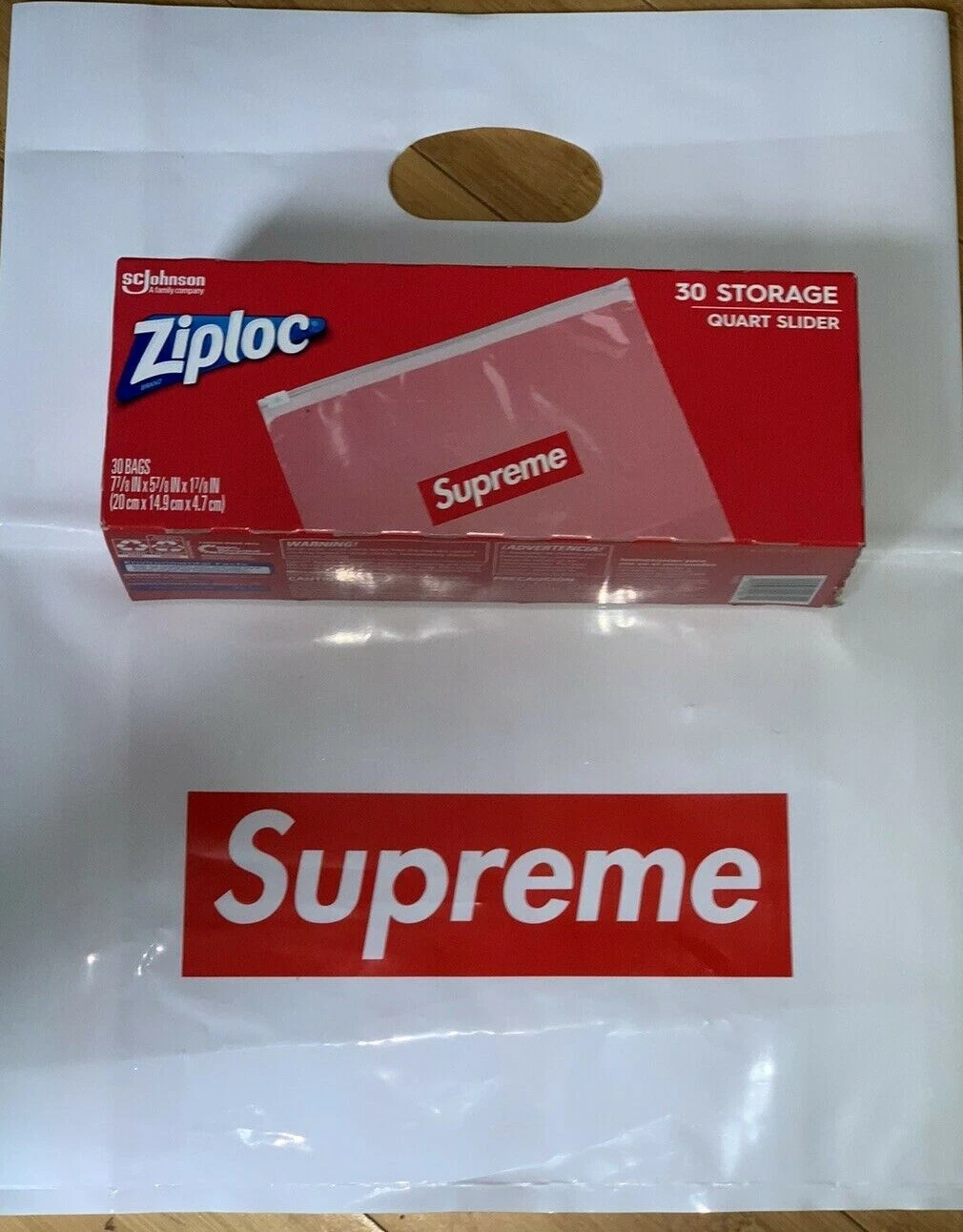 Sacs Supreme Ziploc 1 boîte (30 pièces) NEUF   AUTOCOLLANT BOGO INCLUS   LIVRAISON RAPIDE