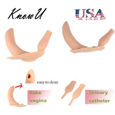 KnowU USA Stock Interchangeable The Catheter And False Vagina Silicone Pant Suit