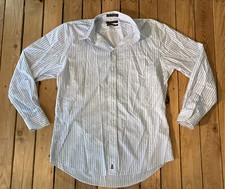 Nordstrom Men  s Traditional Fit long sleeve button up shirt sz 16/35 stripe G3