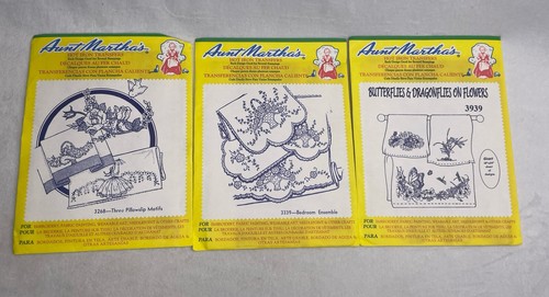 Hot Iron Transfers Vintage Aunt Martha's Butterflies, Pillowslips SEALED - Picture 3 of 8