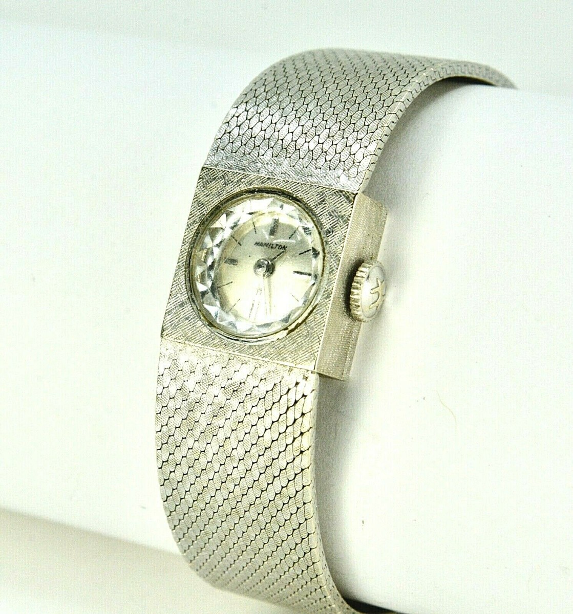 Hamilton 767 Ladies Wristwatch 14k White Gold | eBay display picture 3