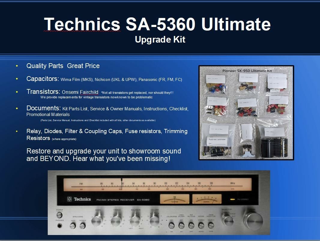 Technics SA-5360 Receiver Ultimate Upgrade Kit Genuine Parts