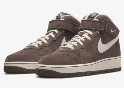 Nike Air Force 1 Mid '07 Shoes Chocolate Cream Brown DM0107-200 Men s Size 10.5