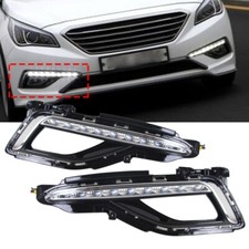 For Hyundai Sonata 2015 2016 2017 Led Drl Daytime Running Lamps Fog Lightscover For Hyundai Sonata 2015 2016 2017 Led Drl Daytime Running Lamps Fog Lightscover