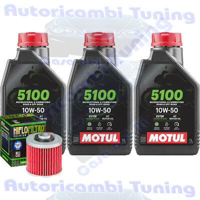 Set Service Öl Motul 5100 10W50 + Filter Für Jawa 660 Cz Sportard� 2013>2015