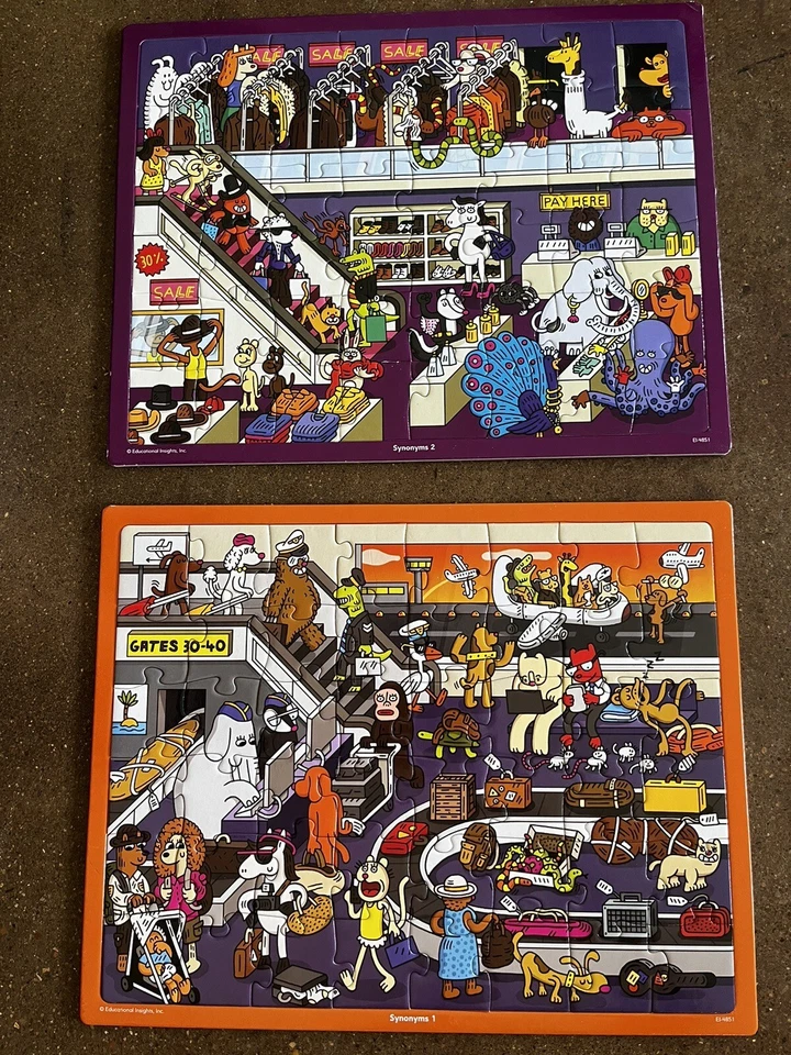 Match it Up! Time Puzzles And �Synonym Puzzles от Educational Insights 4 головоломки - Изображение 3 из 4