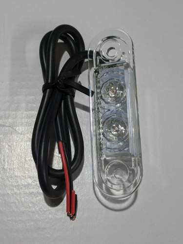 2X RED HELLA STYLE LED FLUSH FIT KELSA BAR MARKER LAMP LIGHT 12V 24V FIT TRUCK - Picture 9 of 11