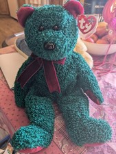 TY Beanie Buddy - 2001 HOLIDAY TEDDY 14 inch - MWMTs Stuffed Animal Toy