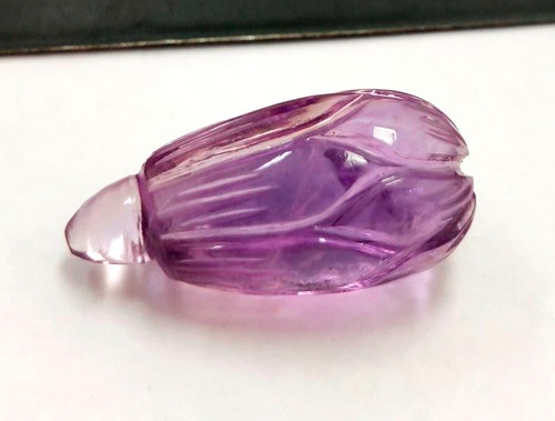 Piedra preciosa suelta tallada en forma de gota de amatista púrpura natural - Imagen 7 de 23