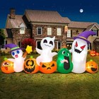 Halloween Pumpkin Inflatable Home Outdoor Decoration Ghost Witch Monster Blow...