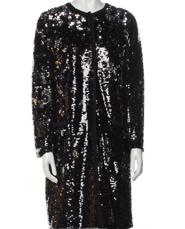 RUNWAY COLLECTION SEQUINS AND SILK OPERA COAT JACKET NWTGS SZ I44