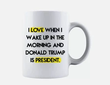 I Love When I Wake Up in The Morning and Donald Trump is President 11oz Mug