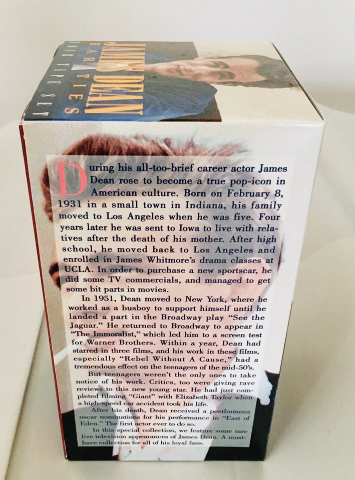 James Dean Gift: Box Set of 4- VHS Live TV Appearances + Sealed Photo Cards - Image 4 of 4