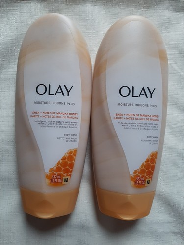 2 Olay Moisture Ribbons Plus Shea + Manuka Honey Body Wash Shower Gel 18 Fl.oz - Picture 2 of 6