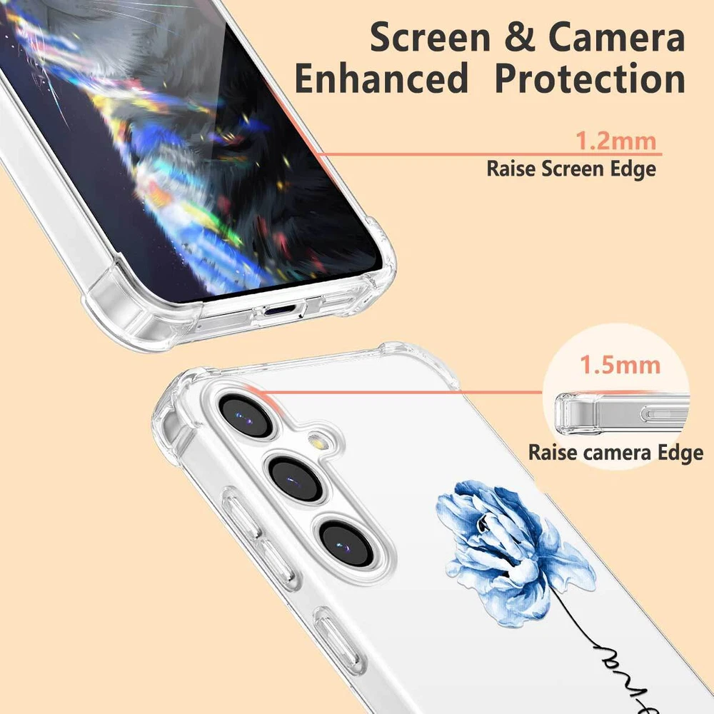 Phone Case For Samsung Galaxy S25 Ultra S24 A15 A16 A35 Personalised Clear Cover