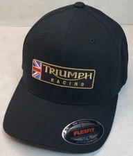 Triumph Racing Emb. Patch Flexfit 6377 Brushed Twill /Black L/XL 7 1/8" - 7 5/8"