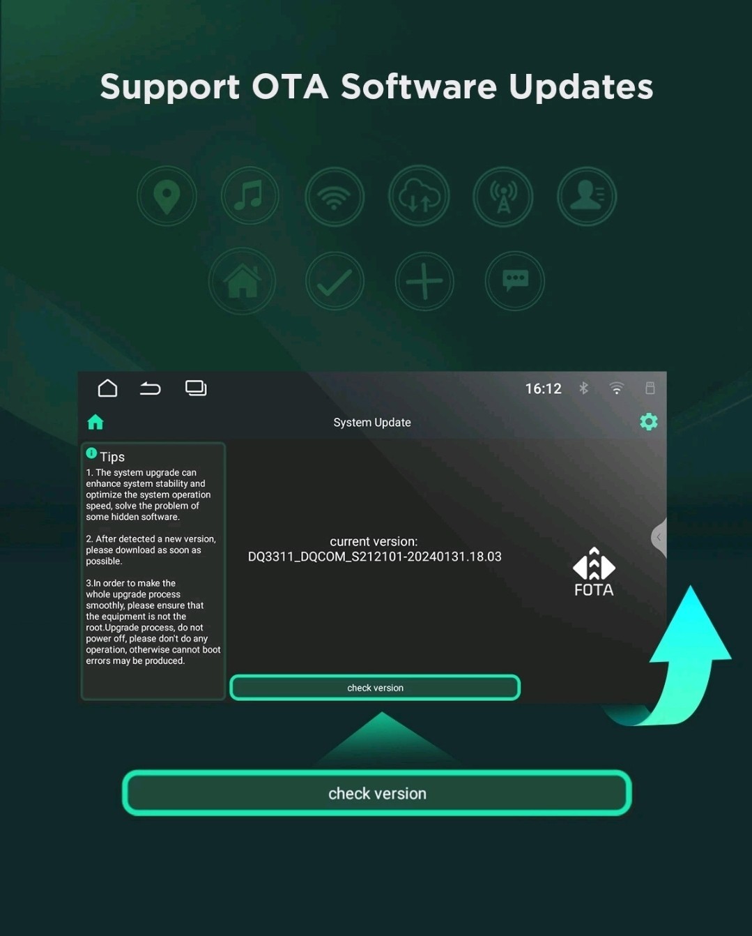 Eonon GMA13 Android 13 8"Car Radio Audio GPS Touch Screen WiFi Chevy GM Buick