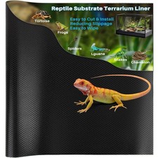 MAQIHAN 6.5 FT Reptile Substrate Mat - Carpet Terrarium Black