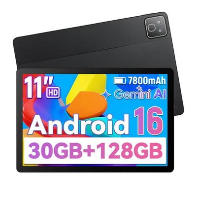 AEEZO 2026 Newest Android 16 Wi-Fi tablet 11'' 30GB+128GB FHD tablets 7800mAh