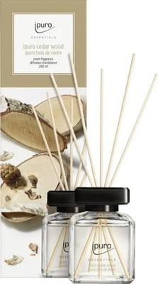 ipuro ESSENTIALS Raumduft Cedar Wood 200 ml Duft Stäbchen Set Diffuser Aroma