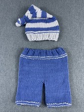 Deluxe Newborn Crochet Slumber Set Outfit Infant Baby Photo Prop Handmade