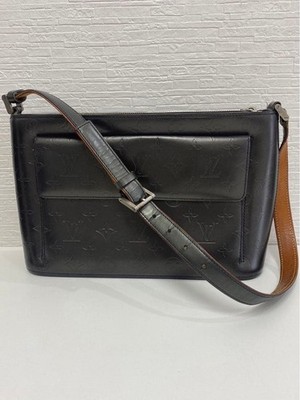Louis Vuitton Monogram Alston Bag Black Leather Used