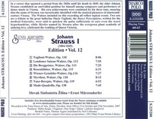 JOHANN STRAUSS I EDITION, VOL. 12 NEW CD