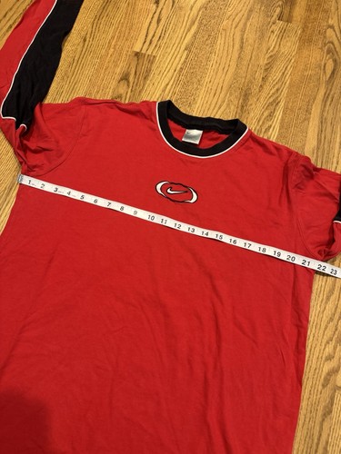 Vintage Nike Center Swoosh Long Sleeve T Shirt Size XL 16-18 Embroidered Y2K Vtg - Picture 4 of 6