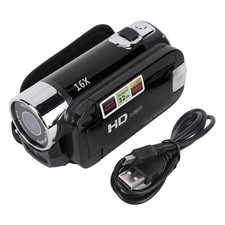 Cámara digital videocámara 4K con 2 7 pantallas giratorias zoom 16x cámara DV Schw
