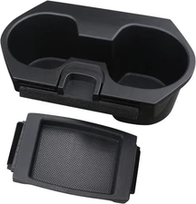 Civic Cup Holder Insert & Coin Tray for Center Console Black