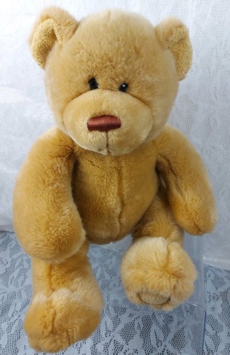 Toys R Us Animal Alley Teddy Bear Tan Brown 17" Plush Stuffed Toy Doll 2000 Y2K
