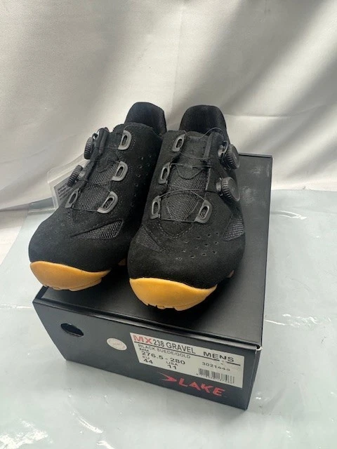 Lake MX238 гравий велосипедная обувь - черный/замша золото мужской размер 11 * новый - Изображение 4 из 4