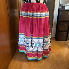Vintage Seminole Patchwork Skirt Native American Tribal Art Authentic and Rare