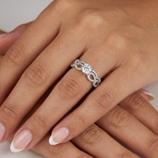 Side Stone Engagement Ring Set Platinum 1.33 Carat Round Natural Diamond G SI1