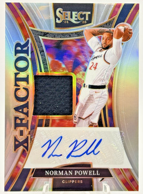 Norman Powell 2024-25 Panini Select X-Factor Patch Auto  #XMS-PWL Silver /199