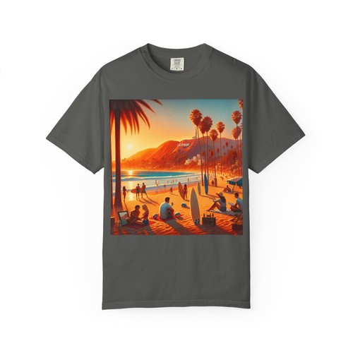 Sunset Surf Vibes T-Tee-T-Unisex Tinto in Indumento, Beachwear, Camicia Casual Estiva - Foto 30 di 61