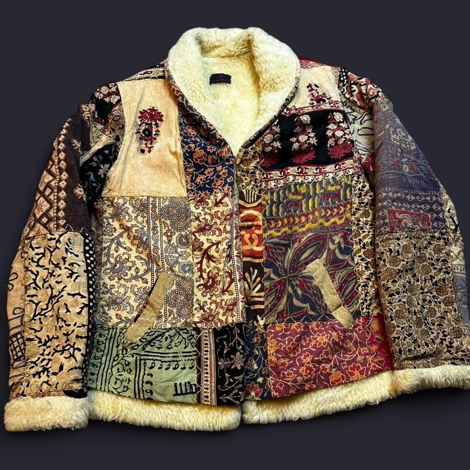 Sacred Threads multicoloured patchwork jacket fau… - image 1