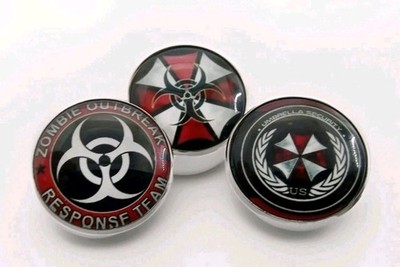3x Resident Evil Umbrella Corporation Emaille Pins Set   Zombie Outbreak Respons