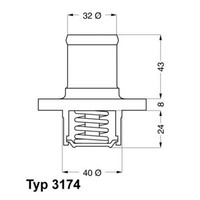 BorgWarner (Wahler) Thermostat KÜHlmittel 89°C MIT Dichtung Passend FüR Renault