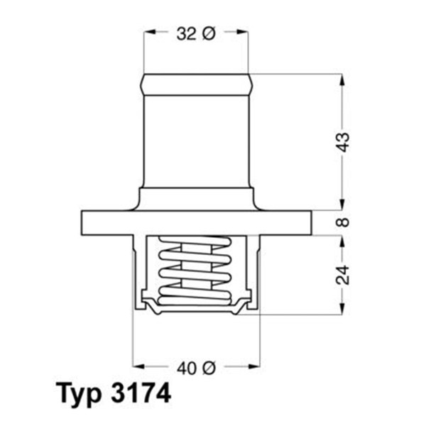 BorgWarner (Wahler) Thermostat KÜHlmittel 89°C MIT Dichtung Passend FüR Renault-image